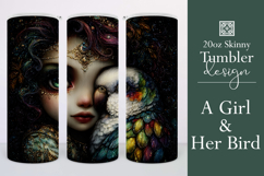 Animal Tumbler Wrap, A Girl and Her Bird Tumbler Wrap, t1 Product Image 1