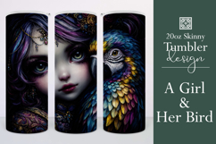 Animal Tumbler Wrap, A Girl and Her Bird Tumbler Wrap, t2 Product Image 1