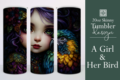 Animal Tumbler Wrap, A Girl and Her Bird Tumbler Wrap, t3 Product Image 1