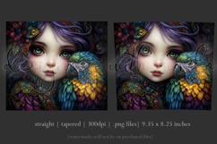 Animal Tumbler Wrap, A Girl and Her Bird Tumbler Wrap, t3 Product Image 3