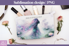Galaxy Lotus Cosmetic Bag fantasy girl makeup bag Product Image 1