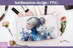 Galaxy Woman Cosmetic Bag Black woman makeup Product Image 1