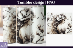 Monochrome fantasy Tumbler Magnolia Muse Tumbler Wrap Product Image 1