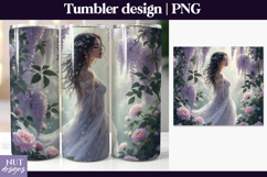 Wisteria Garden Grace Tumbler Romantic Floral lady Tumbler Product Image 1