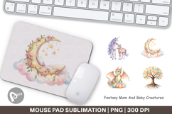 Fantasy Mom Baby Creatures Mouse Pad Product Image 1