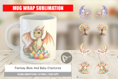 Fantasy Mom Baby Creatures Mug Wrap Product Image 1