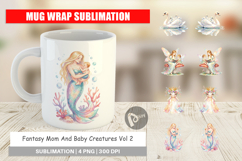 Fantasy Mom Baby Creatures Mug Wrap Product Image 1