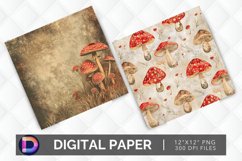Fantasy Mushroom Digital Paper Product Image 1
