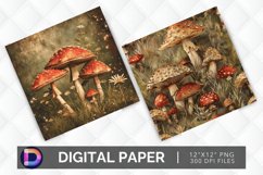 Fantasy Mushroom Digital Paper Product Image 1
