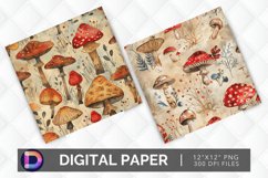 Fantasy Mushroom Digital Paper Product Image 1