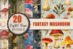 Fantasy Mushroom Digital Paper Bundle Product Image 1