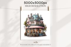 Fantasy Pastel Store Bakery Shop Cafe House Architecture PNG Watercolor Transparent invitation t-shirt designs sublimation nursery printable art junk journaling Fantasy Pastel Store, Shop Clipart, Cafe House png, Floral Bakery Transparent detailed clip ar