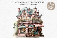Fantasy Pastel Store Bakery Shop Cafe House Architecture PNG Watercolor Transparent invitation t-shirt designs sublimation nursery printable art junk journaling Fantasy Pastel Store, Shop Clipart, Cafe House png, Floral Bakery Transparent detailed clip ar