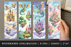 Fantasy bookmarks printable sublimation bookmark design Product Image 1