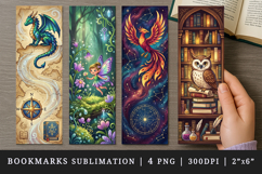 Fantasy bookmarks printable sublimation bookmark design Product Image 1
