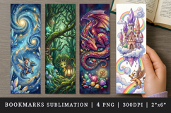 Fantasy bookmarks printable sublimation bookmark design Product Image 1