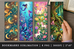 Fantasy bookmarks printable sublimation bookmark design Product Image 1