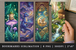 Fantasy bookmarks printable sublimation bookmark design Product Image 1