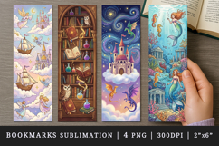 Fantasy bookmarks printable sublimation bookmark design Product Image 1