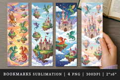 Fantasy bookmarks printable sublimation bookmark design Product Image 1