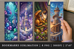 Fantasy bookmarks printable sublimation bookmark design Product Image 1