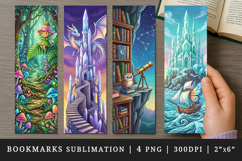 Fantasy bookmarks printable sublimation bookmark design Product Image 1