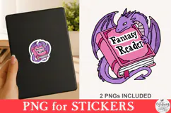 Fantasy Reader Dragon PNG Product Image 2