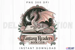 Fantasy Readers Book Club Sublimation PNG Product Image 1