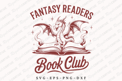 Fantasy Readers Book Club SVG Design Product Image 1