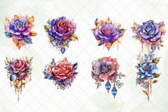 Fantasy Royal Flower Watercolor Sublimation Product Image 3