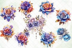 Fantasy Royal Flower Watercolor Sublimation Product Image 2