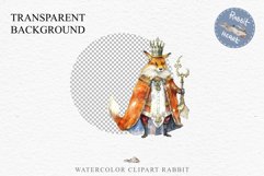 Fantasy Royal Fox King Queen Clipart PNG Scrapbooking Nursery Image Watercolor Transparent Print illustration designs sublimation kids Fairy Tale Children book  watercolor fantasy Royal Fox King Queen, fairy tales clipart, sublimation nursery art, childre