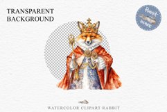 Fantasy Royal Fox King Queen Clipart PNG Scrapbooking Nursery Image Watercolor Transparent Print illustration designs sublimation kids Fairy Tale Children book  watercolor fantasy Royal Fox King Queen, fairy tales clipart, sublimation nursery art, childre