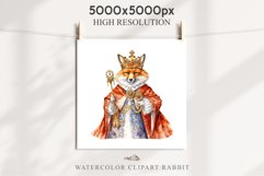 Fantasy Royal Fox King Queen Clipart PNG Scrapbooking Nursery Image Watercolor Transparent Print illustration designs sublimation kids Fairy Tale Children book  watercolor fantasy Royal Fox King Queen, fairy tales clipart, sublimation nursery art, childre