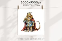 Fantasy Royal Lion King Queen Clipart PNG Scrapbooking Image Watercolor Transparent Print illustration designs sublimation kids Fairy Tale Children book watercolor fantasy Royal Lion King Queen, fairy tales clipart, sublimation nursery art children book