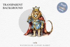 Fantasy Royal Lion King Queen Clipart PNG Scrapbooking Image Watercolor Transparent Print illustration designs sublimation kids Fairy Tale Children book watercolor fantasy Royal Lion King Queen, fairy tales clipart, sublimation nursery art children book
