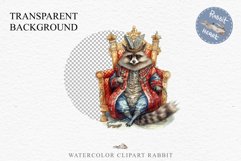 Fantasy Royal Raccoon King Queen Clipart PNG Scrapbooking Image Watercolor Transparent Print illustration designs sublimation kids Fairy Tale Children book  watercolor fantasy Royal Raccoon King Queen, fairy tales clipart, sublimation nursery art book