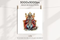 Fantasy Royal Raccoon King Queen Clipart PNG Scrapbooking Image Watercolor Transparent Print illustration designs sublimation kids Fairy Tale Children book  watercolor fantasy Royal Raccoon King Queen, fairy tales clipart, sublimation nursery art book