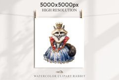 Fantasy Royal Raccoon King Queen Clipart PNG Scrapbooking Image Watercolor Transparent Print illustration designs sublimation kids Fairy Tale Children book  watercolor fantasy Royal Raccoon King Queen, fairy tales clipart, sublimation nursery art book