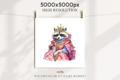 Fantasy Royal Raccoon King Queen Clipart PNG Scrapbooking Image Watercolor Transparent Print illustration designs sublimation kids Fairy Tale Children book  watercolor fantasy Royal Raccoon King Queen, fairy tales clipart, sublimation nursery art book