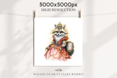 Fantasy Royal Raccoon King Queen Clipart PNG Scrapbooking Image Watercolor Transparent Print illustration designs sublimation kids Fairy Tale Children book  watercolor fantasy Royal Raccoon King Queen, fairy tales clipart, sublimation nursery art book