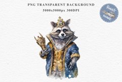 Fantasy Royal Raccoon King Queen Clipart PNG Scrapbooking Image Watercolor Transparent Print illustration designs sublimation kids Fairy Tale Children book  watercolor fantasy Royal Raccoon King Queen, fairy tales clipart, sublimation nursery art book