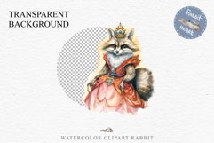 Fantasy Royal Raccoon King Queen Clipart PNG Scrapbooking Image Watercolor Transparent Print illustration designs sublimation kids Fairy Tale Children book  watercolor fantasy Royal Raccoon King Queen, fairy tales clipart, sublimation nursery art book