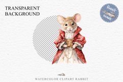 Fantasy Royal Victorian Mouse Clipart PNG Scrapbooking Art Watercolor Transparent Print illustration designs sublimation kids Fairy Tale Children book watercolor fantasy Royal victorian mouse, fairy tales clipart, sublimation nursery art children book