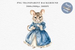 Fantasy Royal Victorian Mouse Clipart PNG Scrapbooking Art Watercolor Transparent Print illustration designs sublimation kids Fairy Tale Children book watercolor fantasy Royal victorian mouse, fairy tales clipart, sublimation nursery art children book