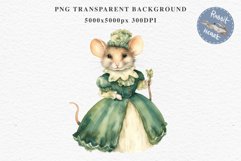 Fantasy Royal Victorian Mouse Clipart PNG Scrapbooking Art Watercolor Transparent Print illustration designs sublimation kids Fairy Tale Children book watercolor fantasy Royal victorian mouse, fairy tales clipart, sublimation nursery art children book