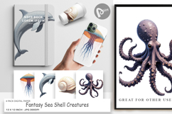 Digital Paper Fantasy Sea Creatures Product Image 1