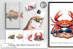 Digital Paper Fantasy Sea Creatures Product Image 1