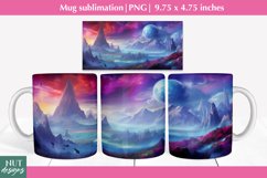 Space mug wrap Fantasy mug 15oz mug, Fantasy world mug Product Image 1