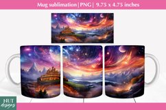 Space mug wrap Fantasy mug 15oz mug, Fantastic planet mug Product Image 1